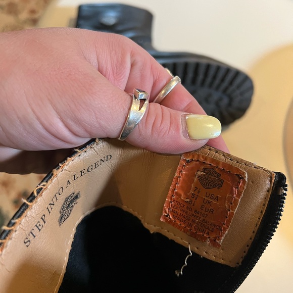 Harley-Davidson Black Leather Ashby harness Boots. - Picture 4 of 4